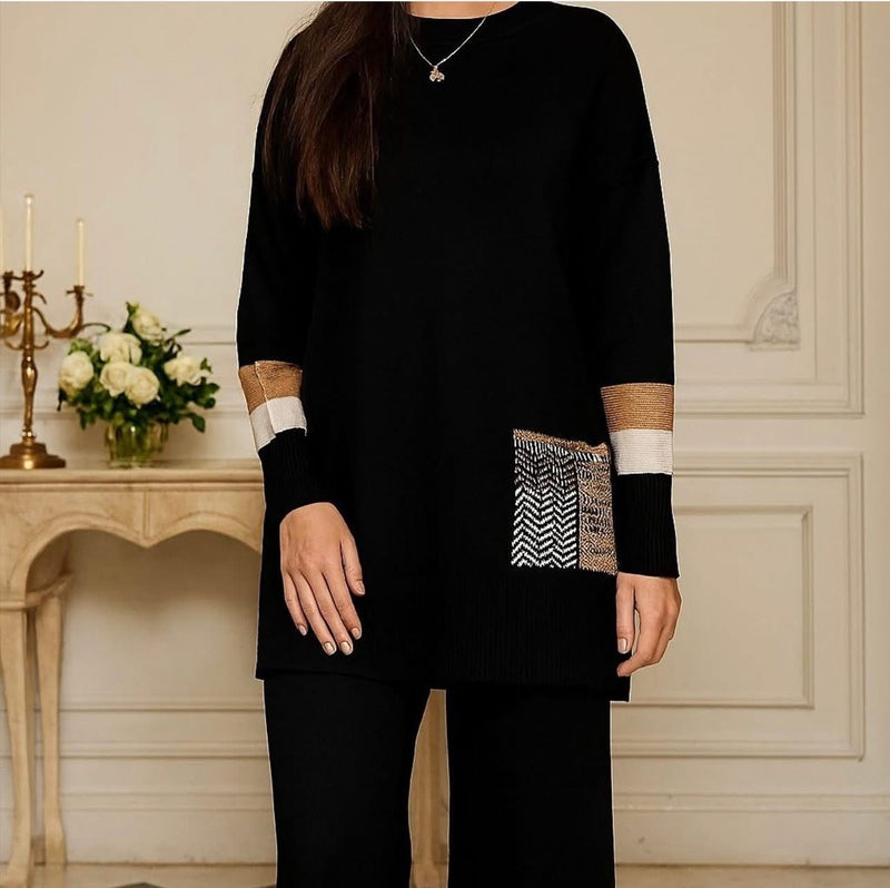 Long Knit Tunic & Pants Set – view 2