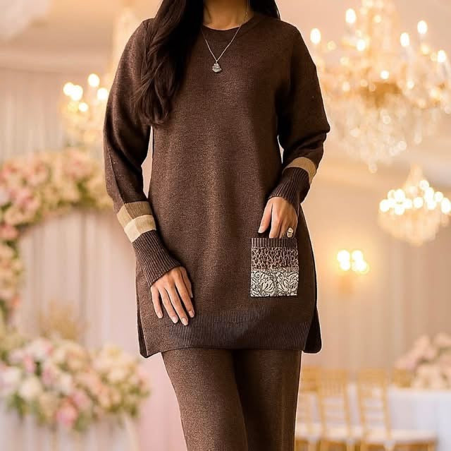 Long Knit Tunic & Pants Set