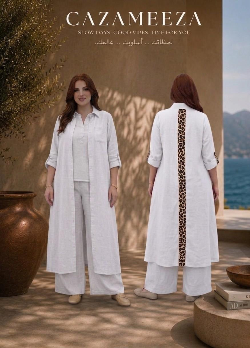 Natural Elegance Linen Trio 3piece – Cazameeza