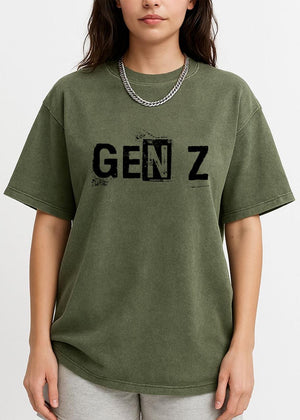 Washed Printed Cotton T-Shirt
