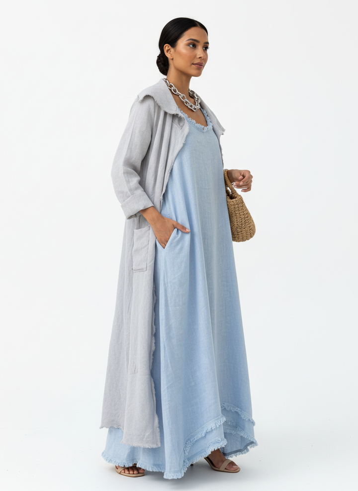 sachin and babi light blue dress YouKD Bohemian Kimono Long Sleeve Cardigan Large Size Casual Wear Cover Up  Dress for Women price in UAE | Amazon UAE main image 0