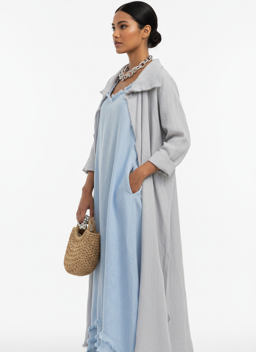 Kimono Maxi Dress - Boho Style