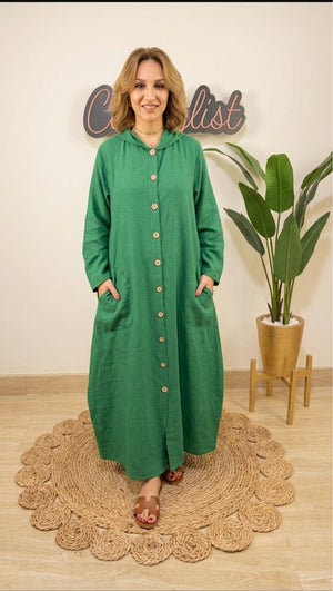 Noura Asymmetric Linen Set