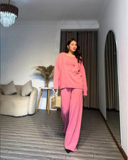 Relaxed One-Colour Knit 3-Piece Set