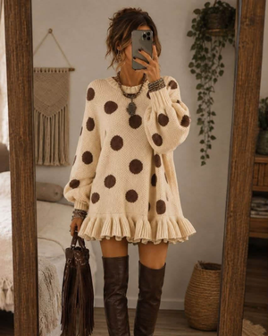 Warm Whisper Polka-Dot Pullover